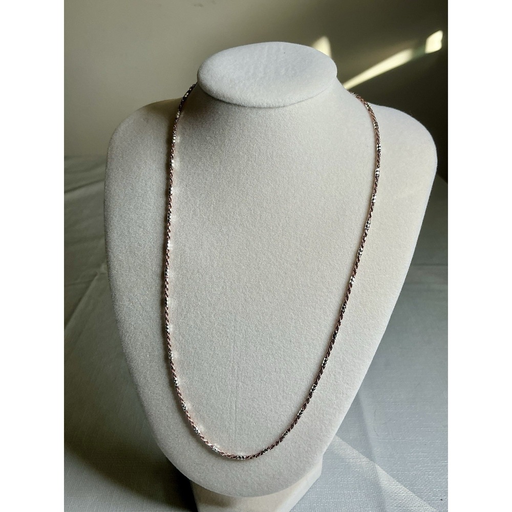 Studio by Freida Rothman 18" 925 Sterling Silver Rose Gold Chain